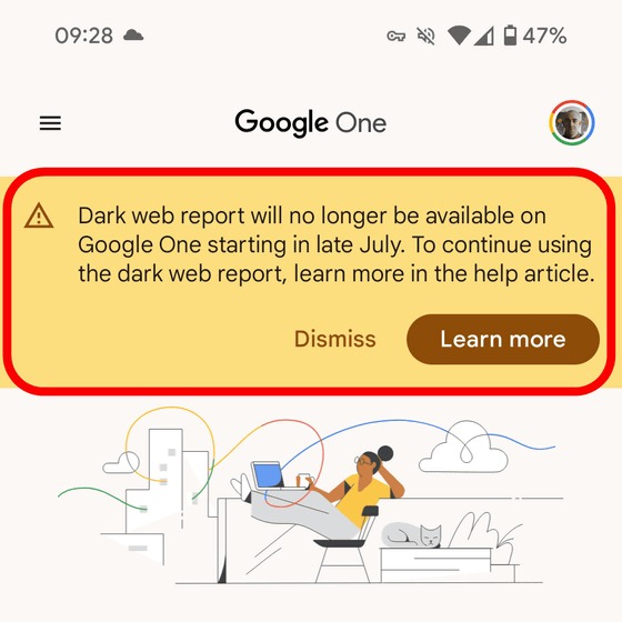 Google將從7月下旬起，向所有使用者免費提供原本只開放給Google One付費使用者的「暗網報告」功能