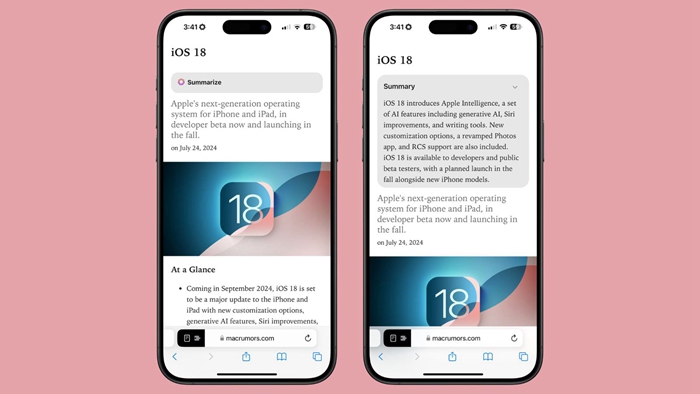 iOS 18.1開發者測試版發布，所有Apple Intelligence功能一次看完