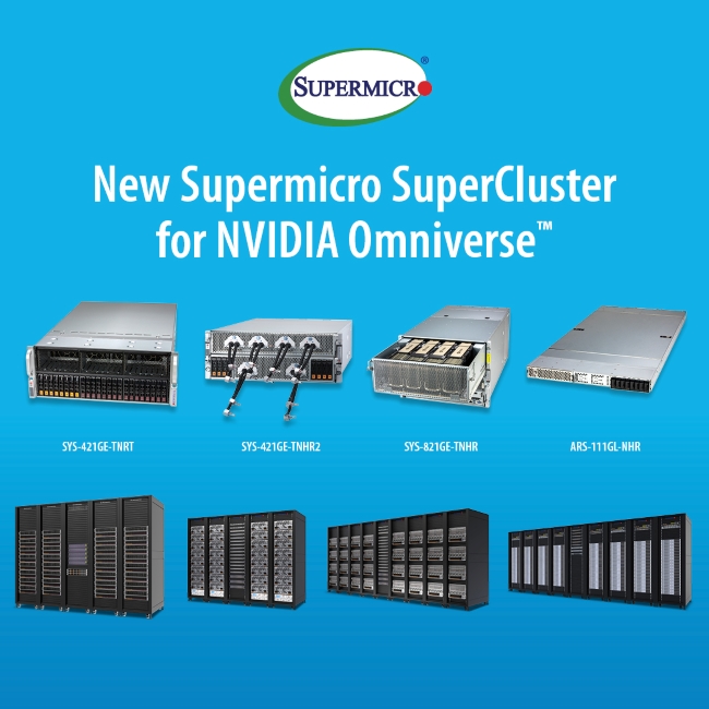 Supermicro 推出適用於 NVIDIA Omniverse 的隨插即用 SuperCluster