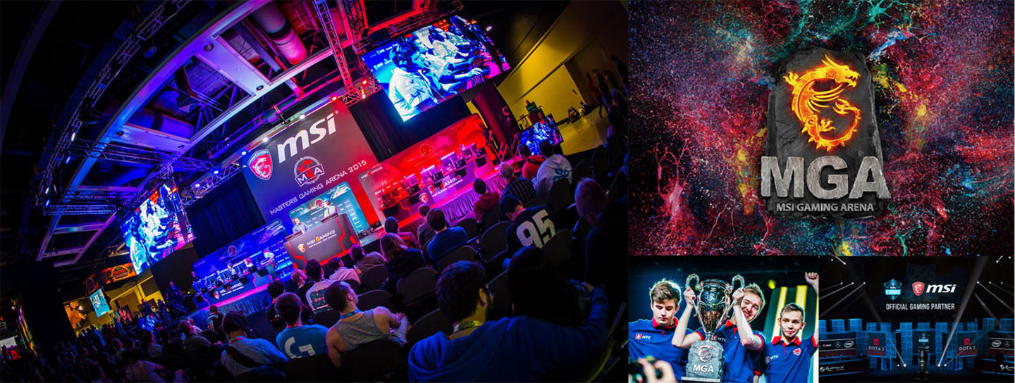 MSI Masters Gaming Arena 2015 年的競賽現場（圖片來源：MSI Gaming 官網）