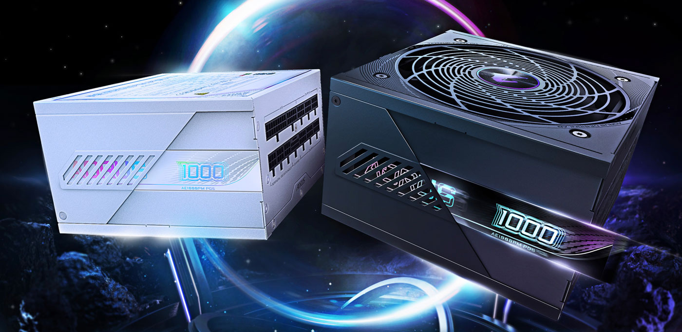 AORUS ELITE 1000W PLATINUM 推出有黑白兩種顏色，因此無論是黑或白色機殼都好搭配，當然混色也是很有風格啦～