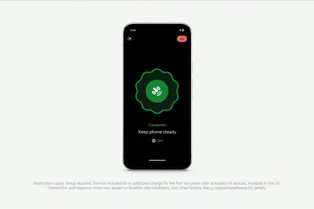 Google 的 Pixel 9 手機是第一款獲得 Android 「衛星緊急求救」（Satellite SOS）功能的手機