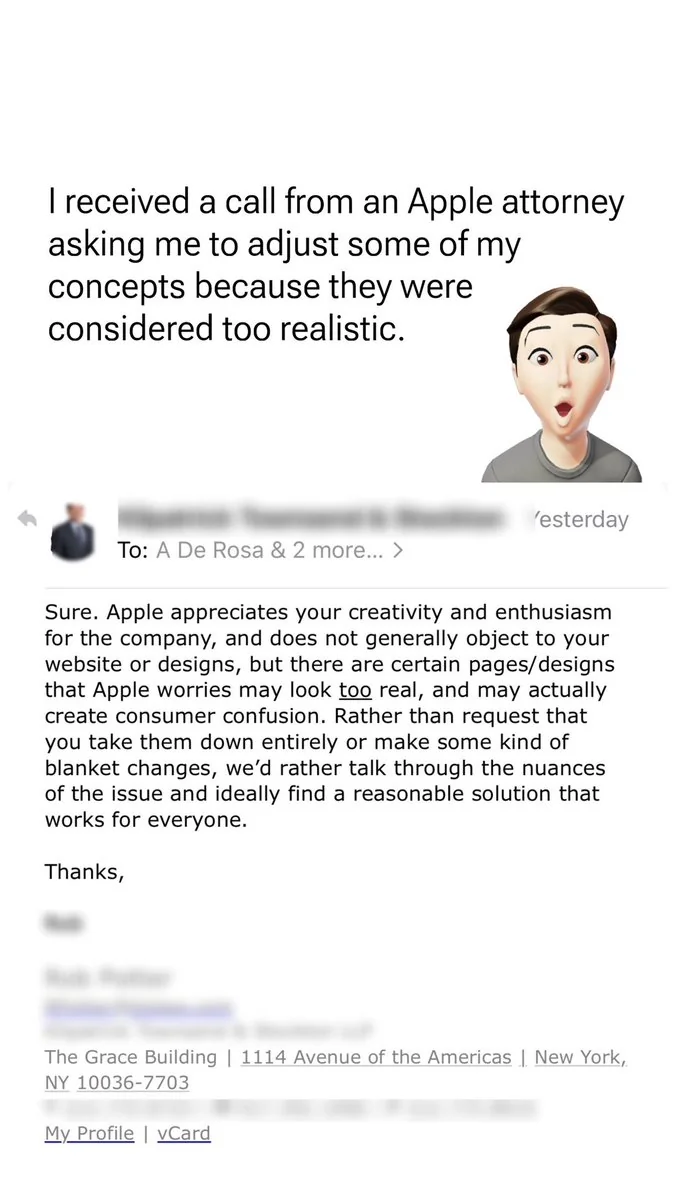 曾分享過「iPhone Air」的概念設計師遭蘋果律師找上門：設計過於真實，需要調整