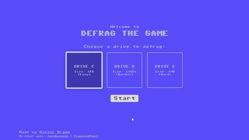 磁碟碎片重組變遊戲？「DEFRAG THE GAME」三種難度挑戰你的磁碟重組技巧