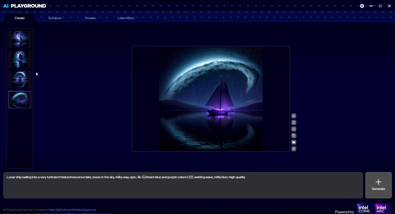 AI Playground整合Stable Diffusion圖像生成功能。