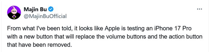 iPhone 17 Pro 可能會將動作按鈕與音量按鈕合併，靈感來自相機控制鍵