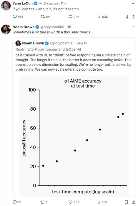 AI大神LeCun批評OpenAI o1沒公開論文、不開源根本不能說是「研究」，OpenAI：使用者會自己決定