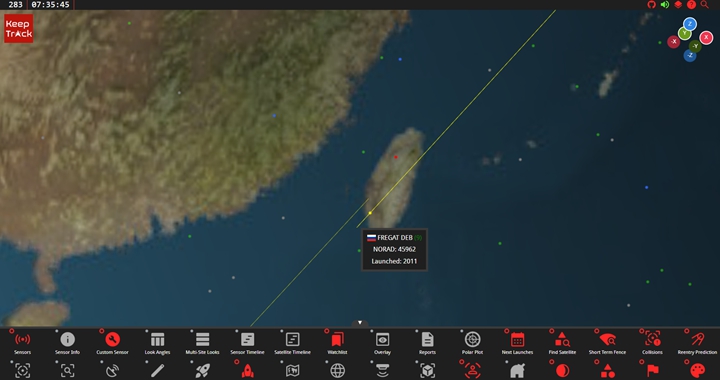 想知道現在哪個衛星飛越台灣上空？Keep Track將環繞地球的人造衛星軌道 3D 視覺化呈現