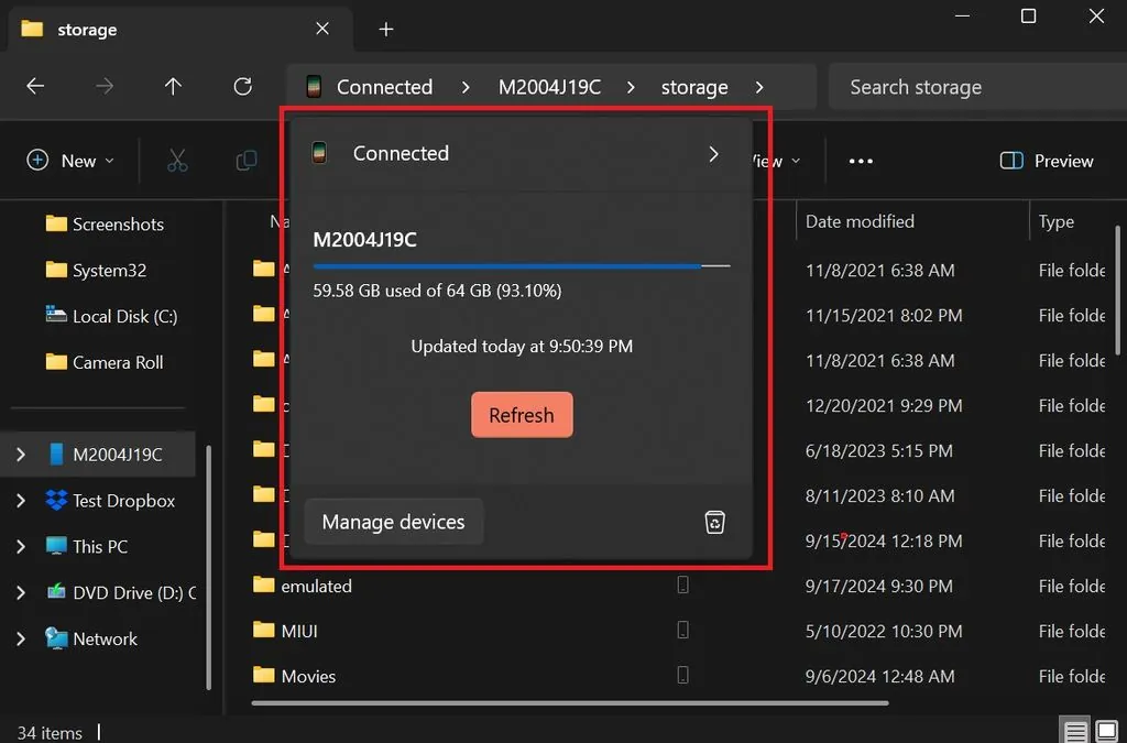 Windows 10 / 11將實現無線存取你的Android手機檔案，不需要USB有線連接