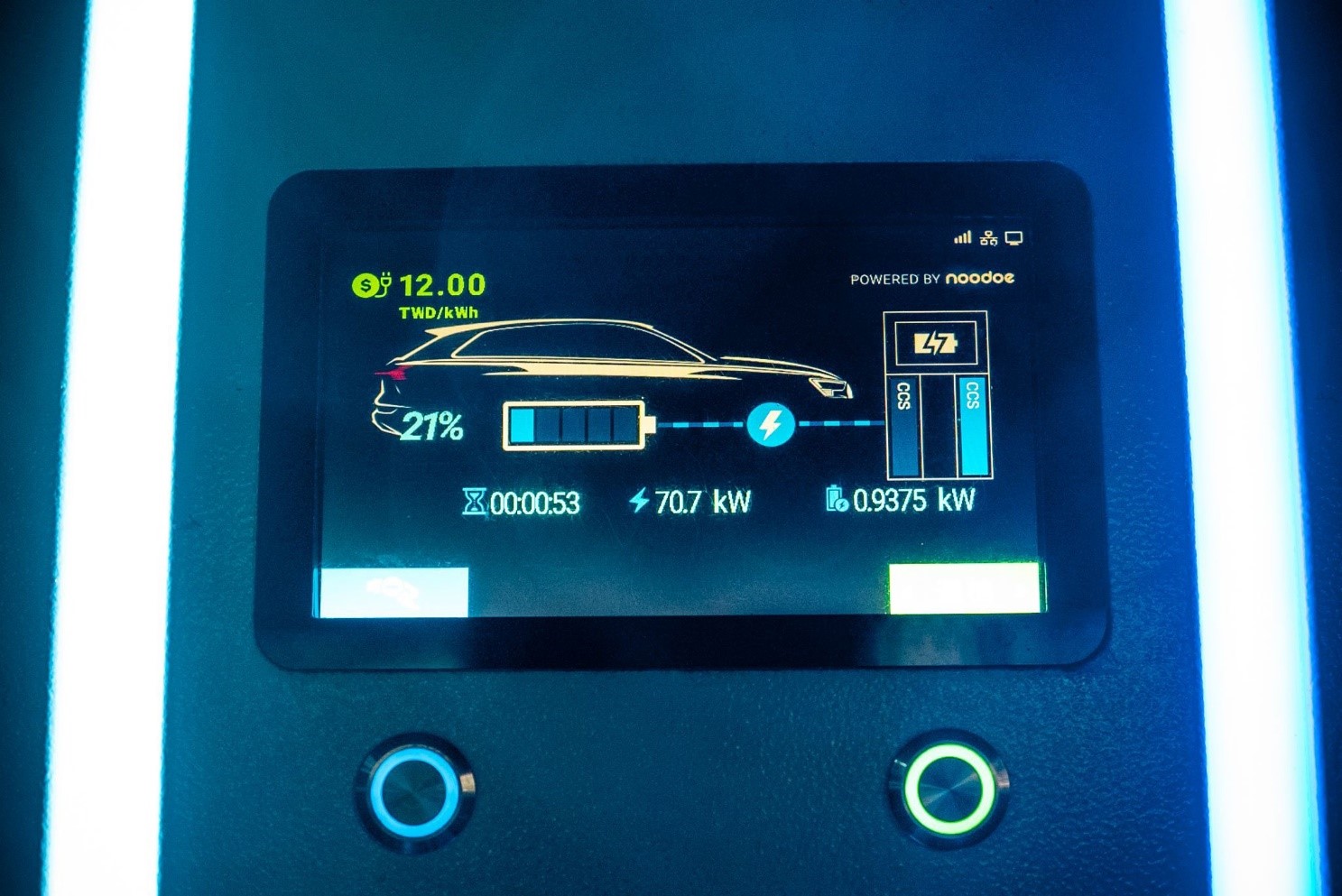 CCS2 快充技術能在短時間內將電量充至 80%，在最高直流充電之下，Q4 e-tron 充電 10 分鐘即可行駛約 130 公里。