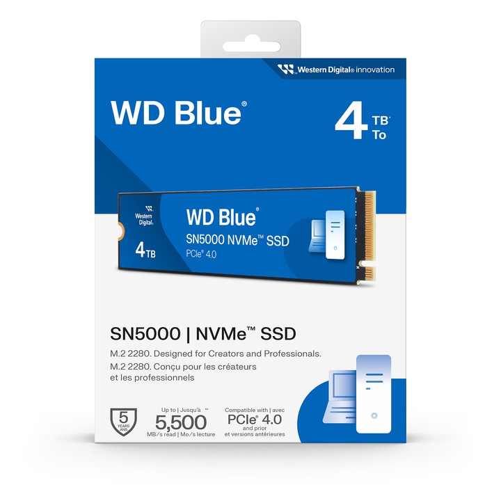 WD Blue SN5000 NVMe SSD 將在台灣上市，為內容創作者設計，建議售價 1,680 元起