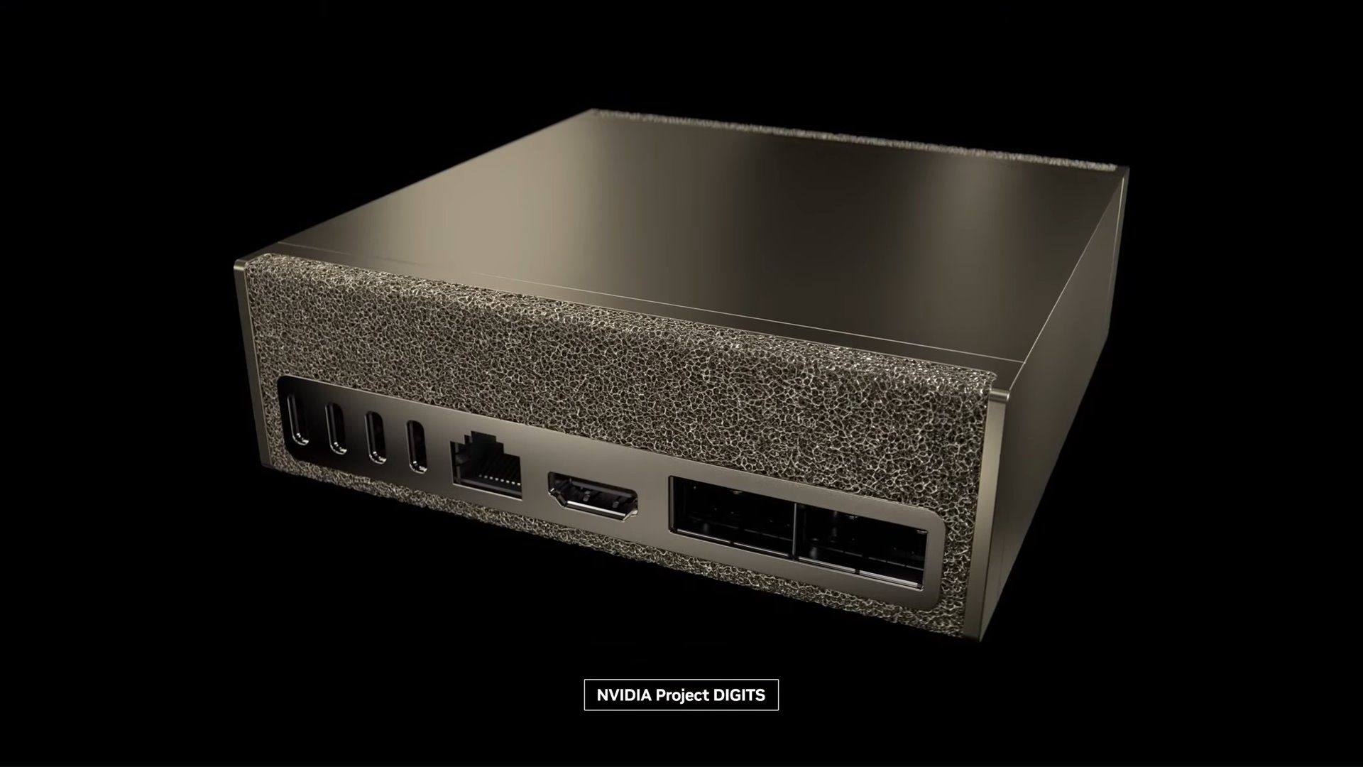 Project DIGITS機身後方提供USB Type-C、乙太網路、HDMI、ConnectX等端子。
