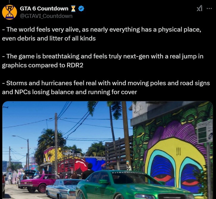 《GTA 6》不只開車搶劫？爆料：這次可以騎馬看龍捲風！將導入動態天氣系統