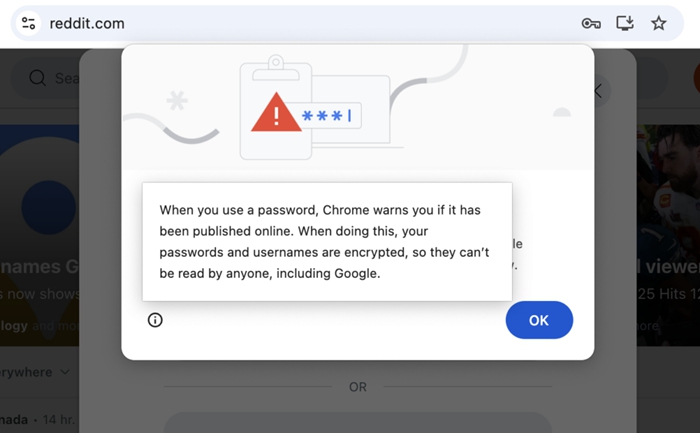Google Chrome 不但知道你有哪些密碼洩露，還打算用AI 自動幫你替換已洩露密碼
