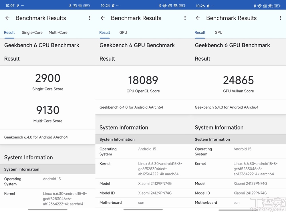 Geekbench 測試，特別是 CPU 多核分數表現優異。