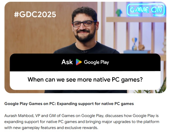 Google GDC 宣布 PC 與手機遊戲整合計畫：可以在 PC 玩 Android 遊戲、PC 遊戲也能在手機上玩