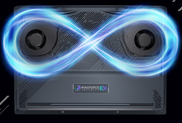 AORUS MASTER 16 採用雙強力風扇配置、全方位高效熱導板、超薄散熱鰭片以及創新的 3D VortX 風道設計，以提升風流效率，並同時降低溫度和噪音。（圖片來源：GIGABYTE 官網）