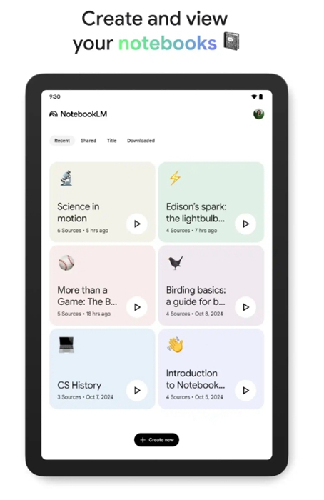 Google 推出 NotebookLM 原生 App，預計5月20日發表