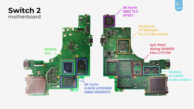 Nintendo Switch 2主機板及Soc規格曝光：8核心A78C與Ampere GPU、效能直逼GTX 1050 Ti