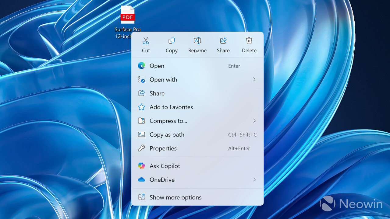 微軟更新 Windows 11 右鍵選單「Ask Copilot」，但你可能不會喜歡這個改動