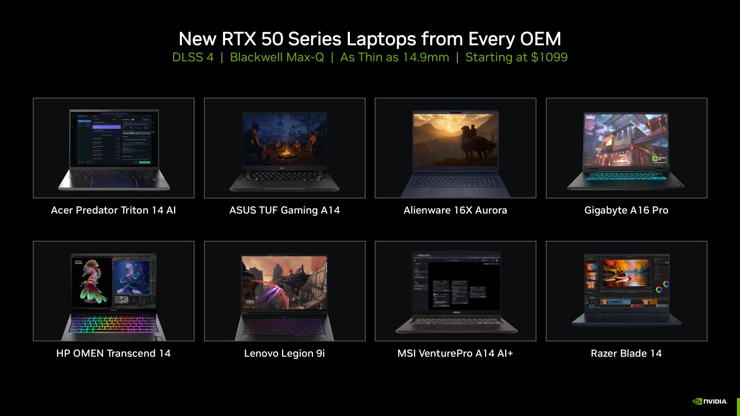 多間合作夥伴推出搭載GeForce RTX 5060 Laptop的筆記型電腦建議售價為美金1,099元（約合新台幣33,450元）起。