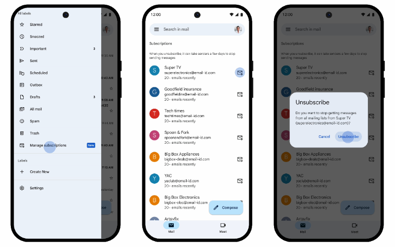 Gmail 推出「管理訂閱項目」功能，可一鍵查看所有訂閱內容並取消訂閱