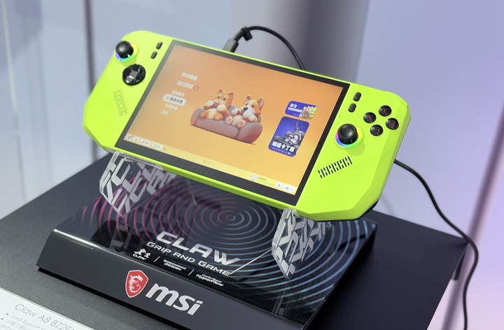 MSI Claw A8 則搭載 AMD Ryzen Z2 Extreme 處理器，提供更多色彩與風格選擇。
