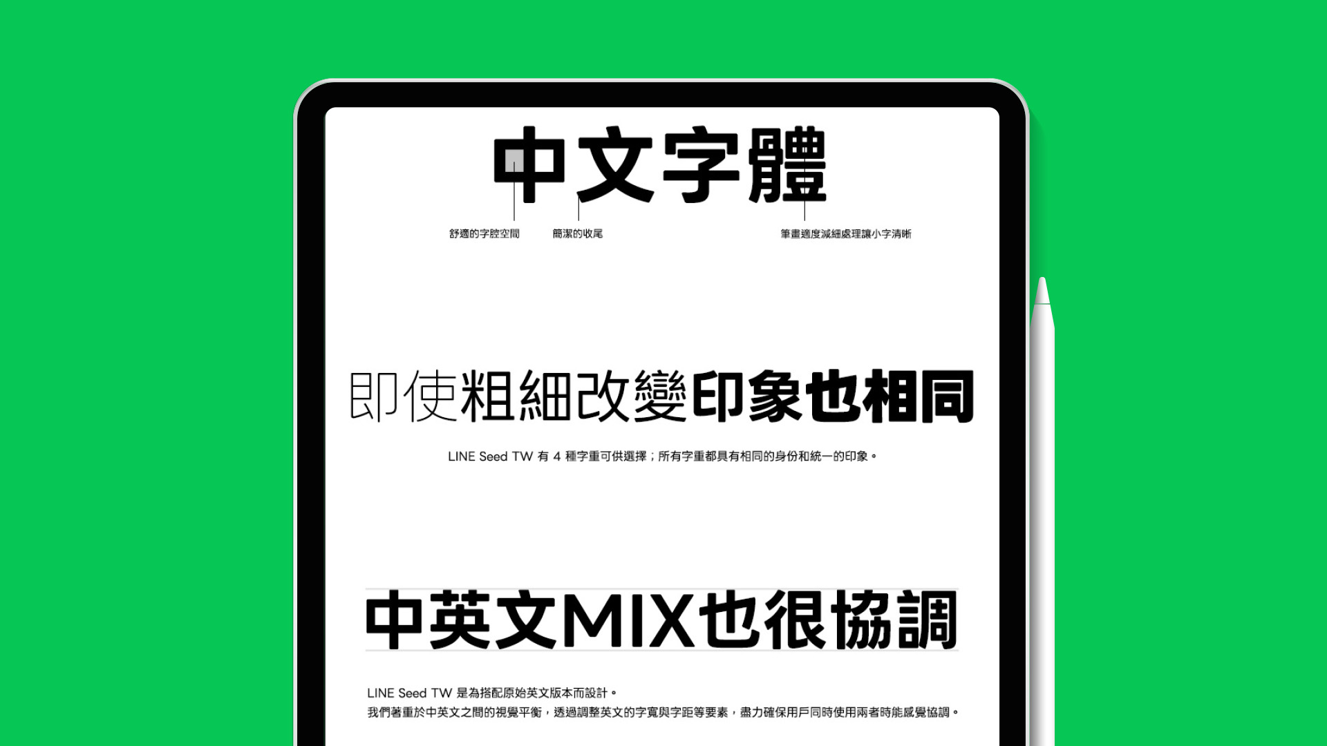 「LINE Seed 繁體中文版」全新字體上線，提供 4 種粗細選擇、免費下載還可商用