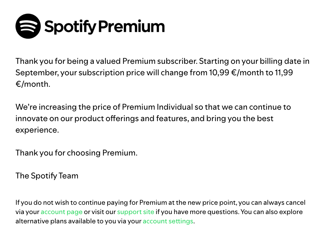 Spotify Premium 下月起漲價，個人方案從149 元變168 元| T客邦