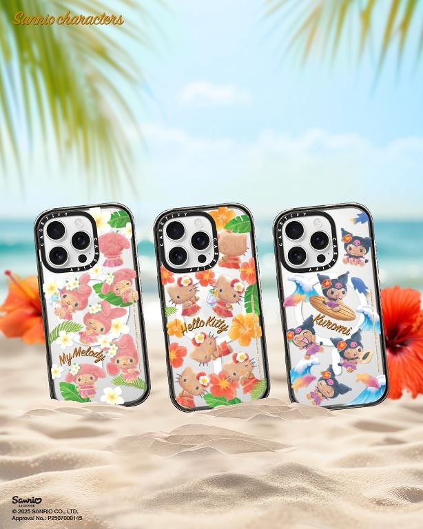 曬黑Kitty 來了！CASETiFY 推出Sun-Kissed 三麗鷗家族系列手機殼，限時