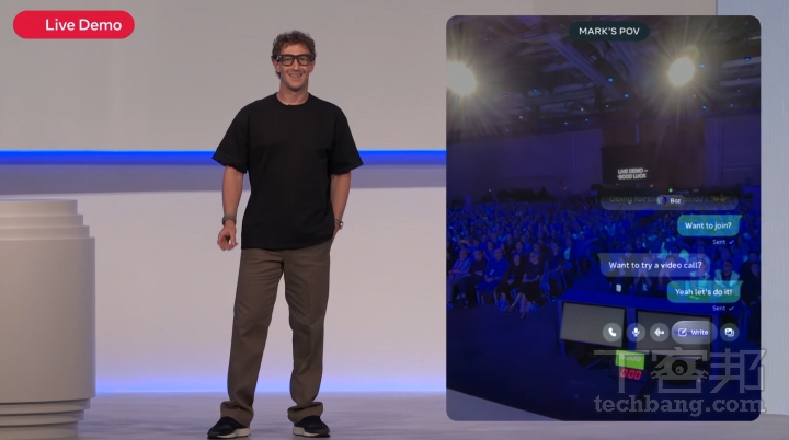 馬克祖克柏於 Meta Connect 2025 正式發表搭載全彩顯示螢幕的新一代 AI 眼鏡 Meta Ray-Ban Display。