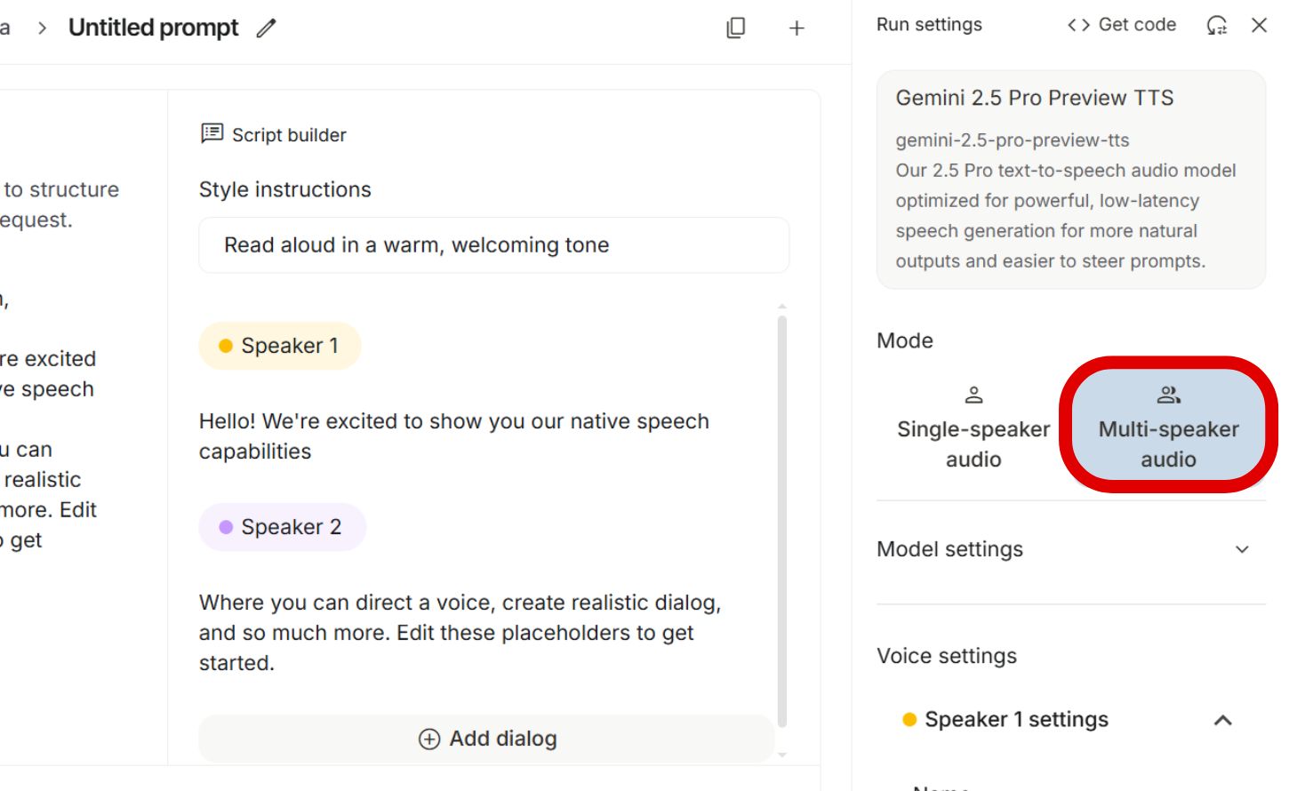 如何用 Google AI Studio 生成腳本，打造單人、雙人 Podcast ，並將音檔下載使用