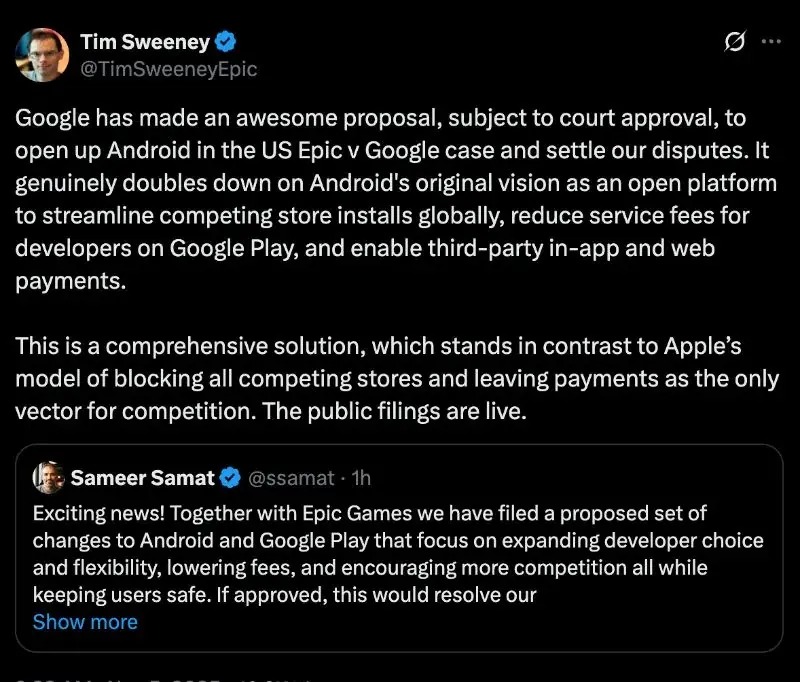 《要塞英雄》槓上Google大獲全勝?和解方案曝光:第三方商店、支付系統限制鬆綁
