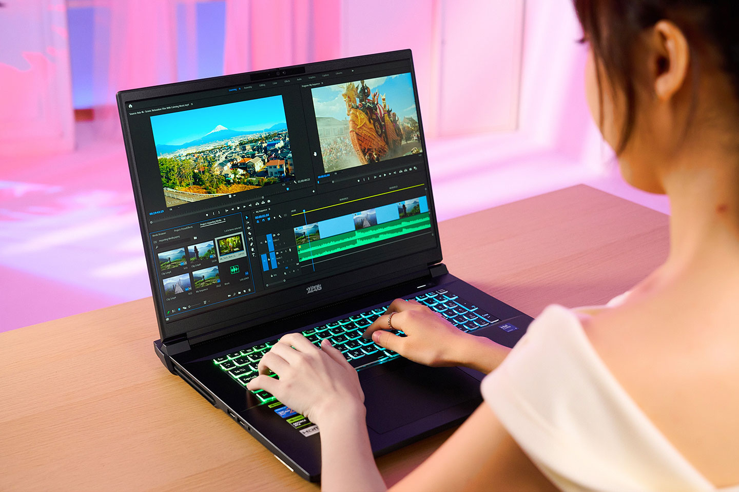 擁有旗艦級規格的捷元 ZEUS 18G，除了電競方面的效能出現，也能輕鬆應對 AI 生成應用與內容創作的需求。