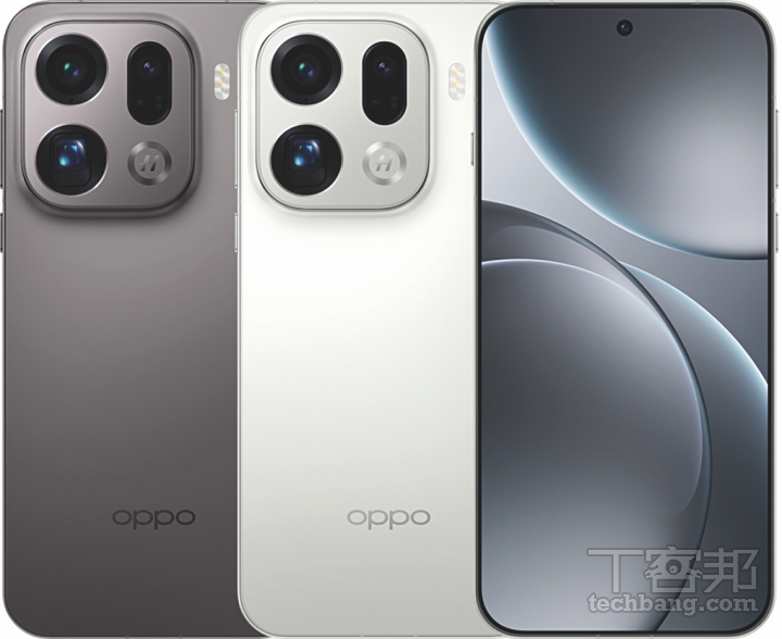 OPPO Find X9 Pro 提供曜鈦灰與霜月白兩種經典顏色選擇。