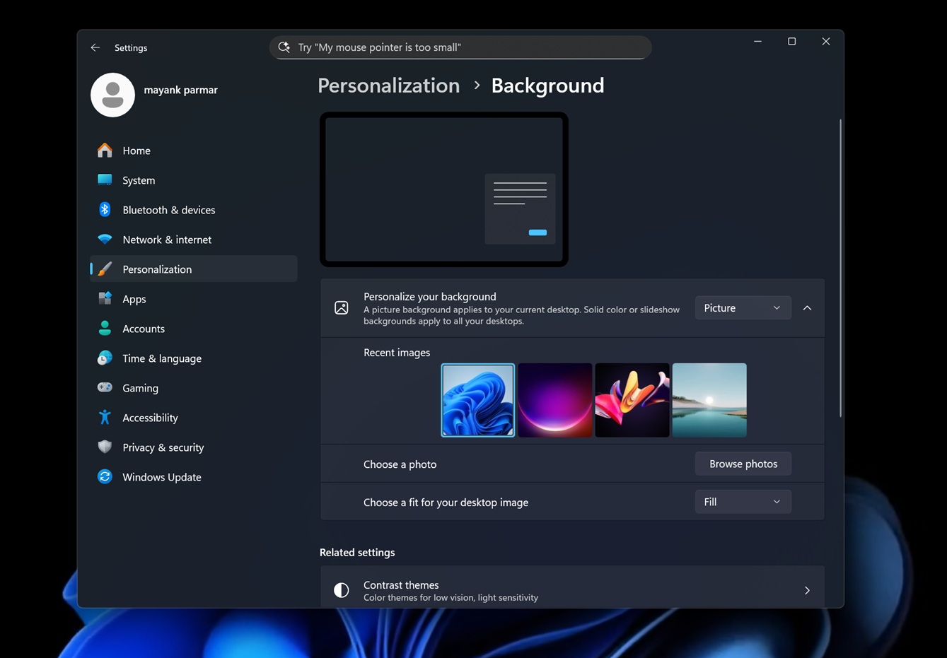 Windows 11 測試版更新：原生支援 .webp 圖片作為桌面背景，影片桌布功能則暫時消失