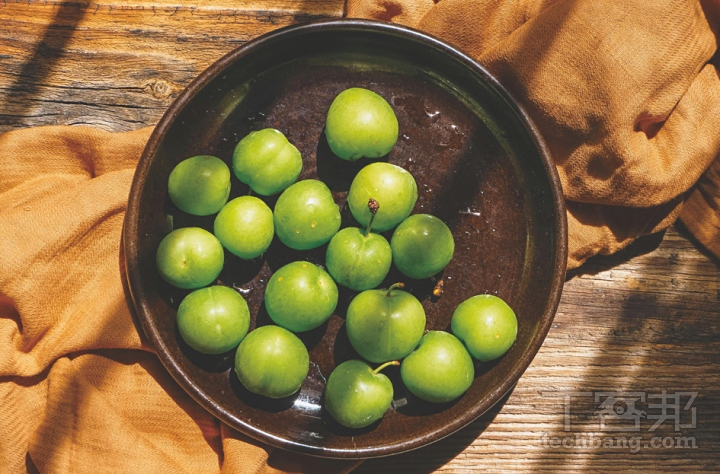 梅樹結果的未成熟梅子，摘下後可製作成脆梅、梅醋等加工食品。