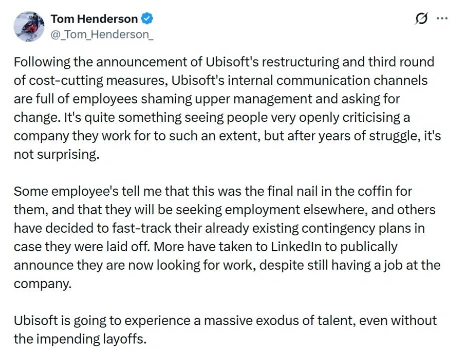 遊戲大廠Ubisoft爆發離職潮！高層亂搞惹眾怒，這下遊戲還玩不玩？