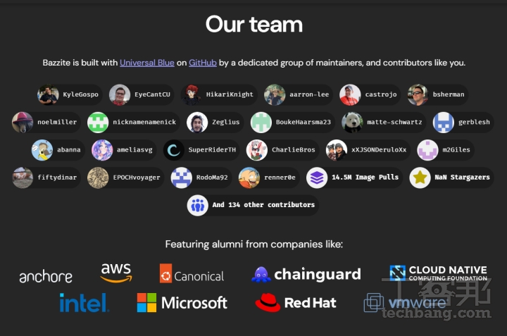 Bazzite 是一個建立在 Universal Blue 開源基礎上的專案，由核心團隊負責維護，但也同時開放社群共同參與開發與改進。