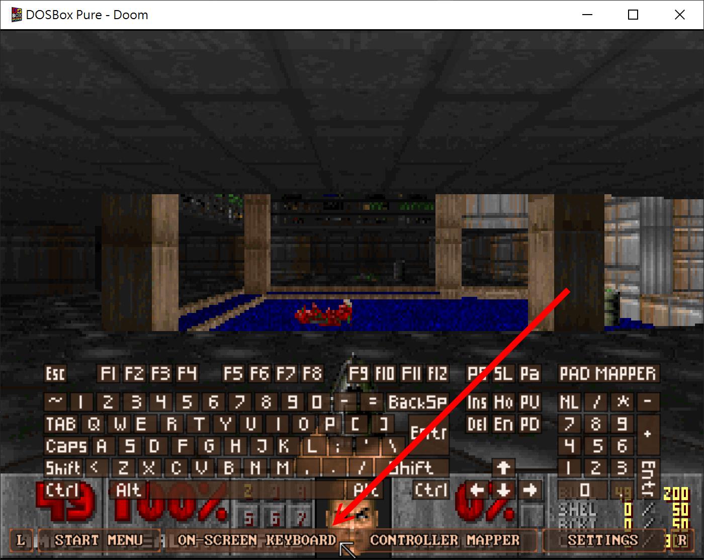 進入遊戲後，如果使用手把操作但是想要輸入鍵盤指令，可以按下預設的L3鍵開啟選單，切換到「On-Screen Keyboard」（虛擬鍵盤）輸入指令。