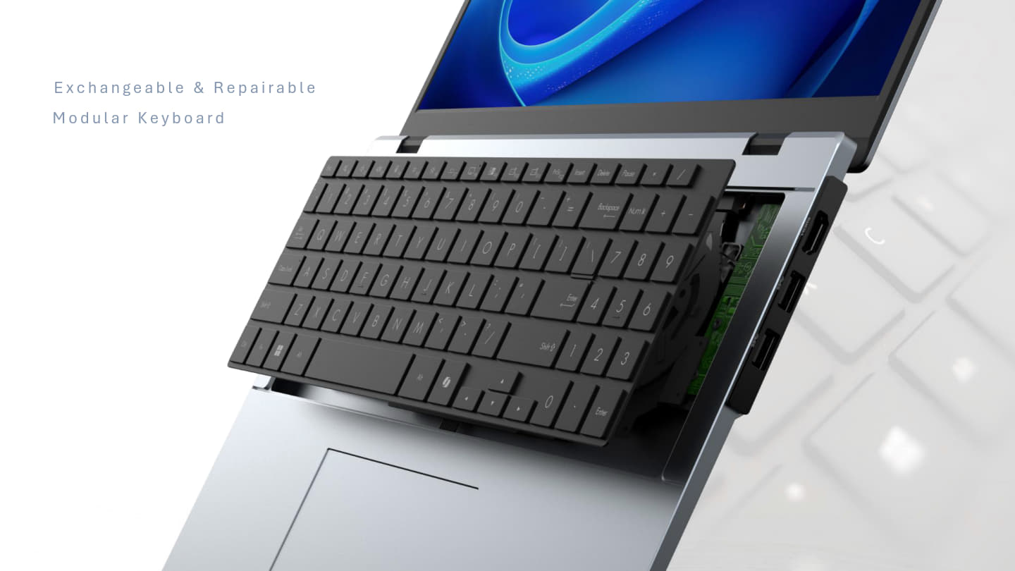 鍵盤也採用模組化設計，故障時能夠替換、維修。