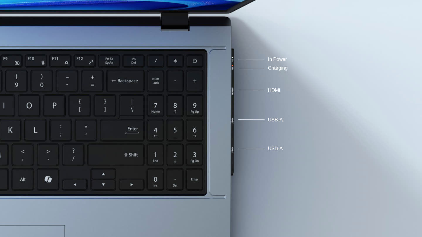 這種設計能夠方便在使用過程直接查看標示與燈號，不需彎腰從側面查看。