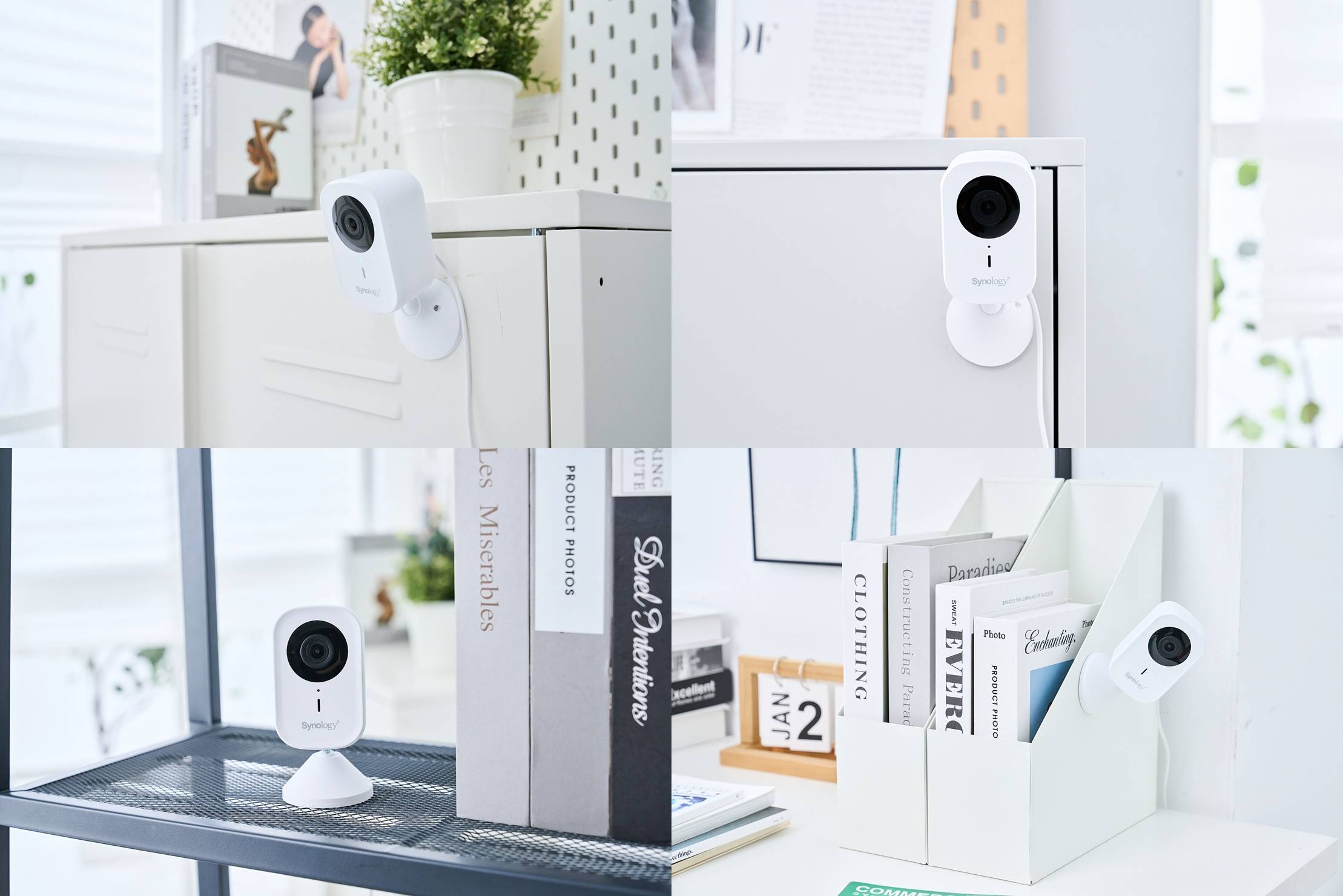 磁吸底座讓安裝更方便，吸附在鐵櫃上、鐵門窗上都可以，如果顛倒著安裝也可以從 App 裡翻轉畫面。