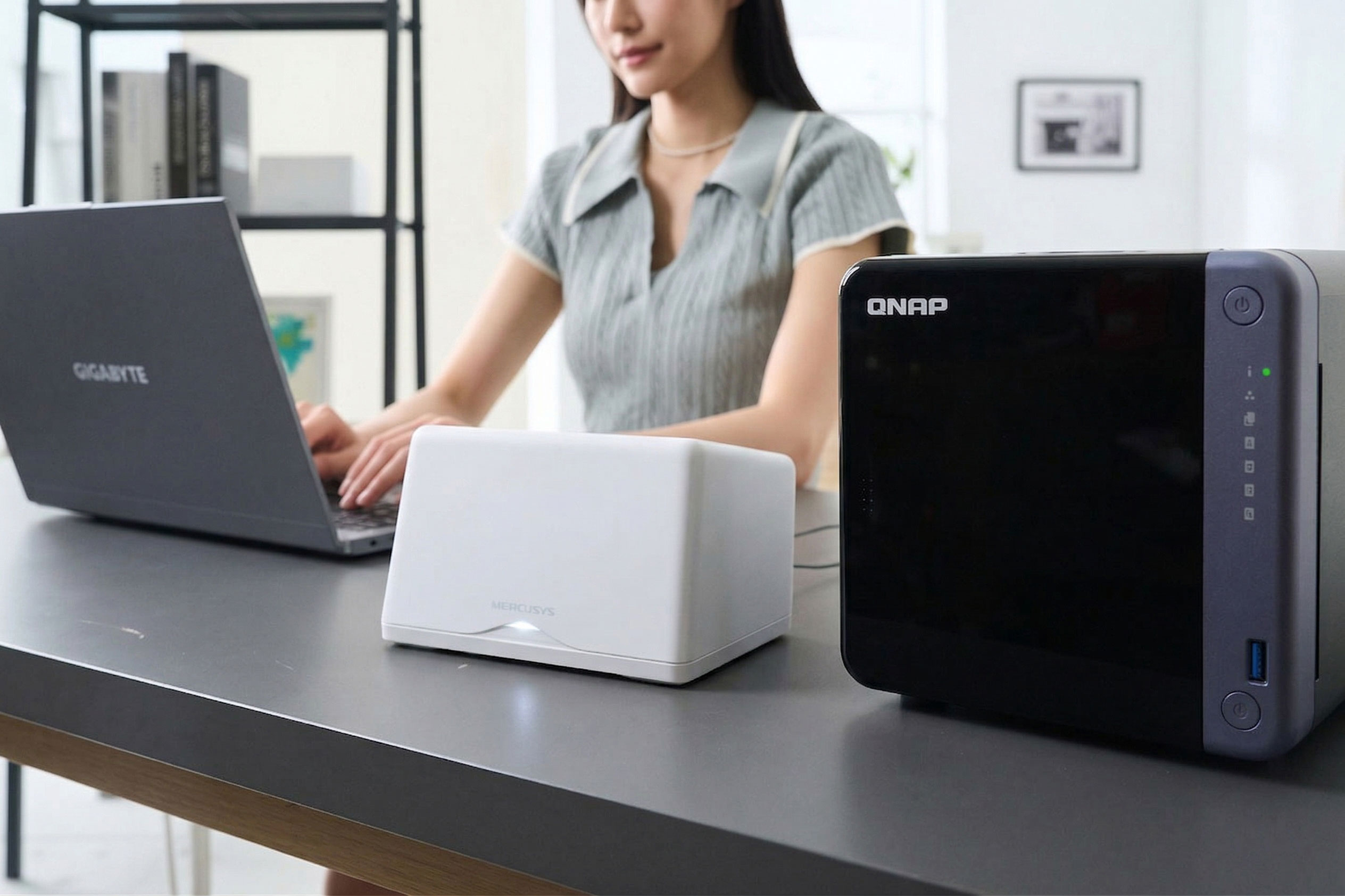 Halo H47BE 內建三組 2.5GbE 規格的 WAN / LAN 兩用埠，可整合高速固網，也能串接 NAS 檔案系統。