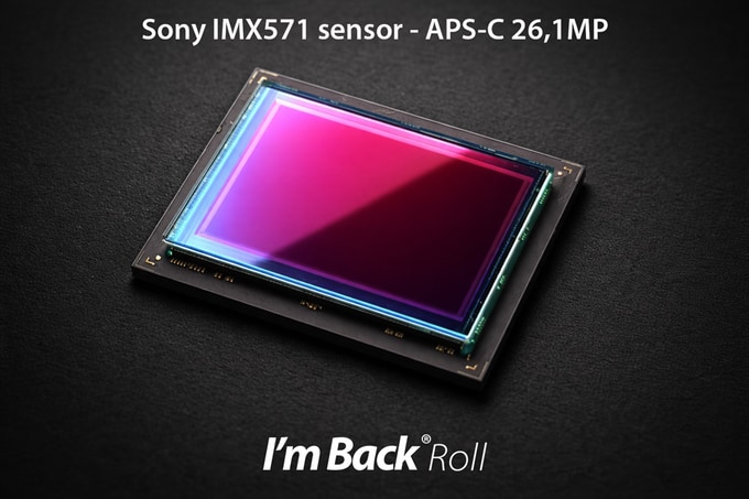 I'm Back Roll採用APS-C尺寸的Sony IMX571感光元件，最高解析度達6248 x 4176。