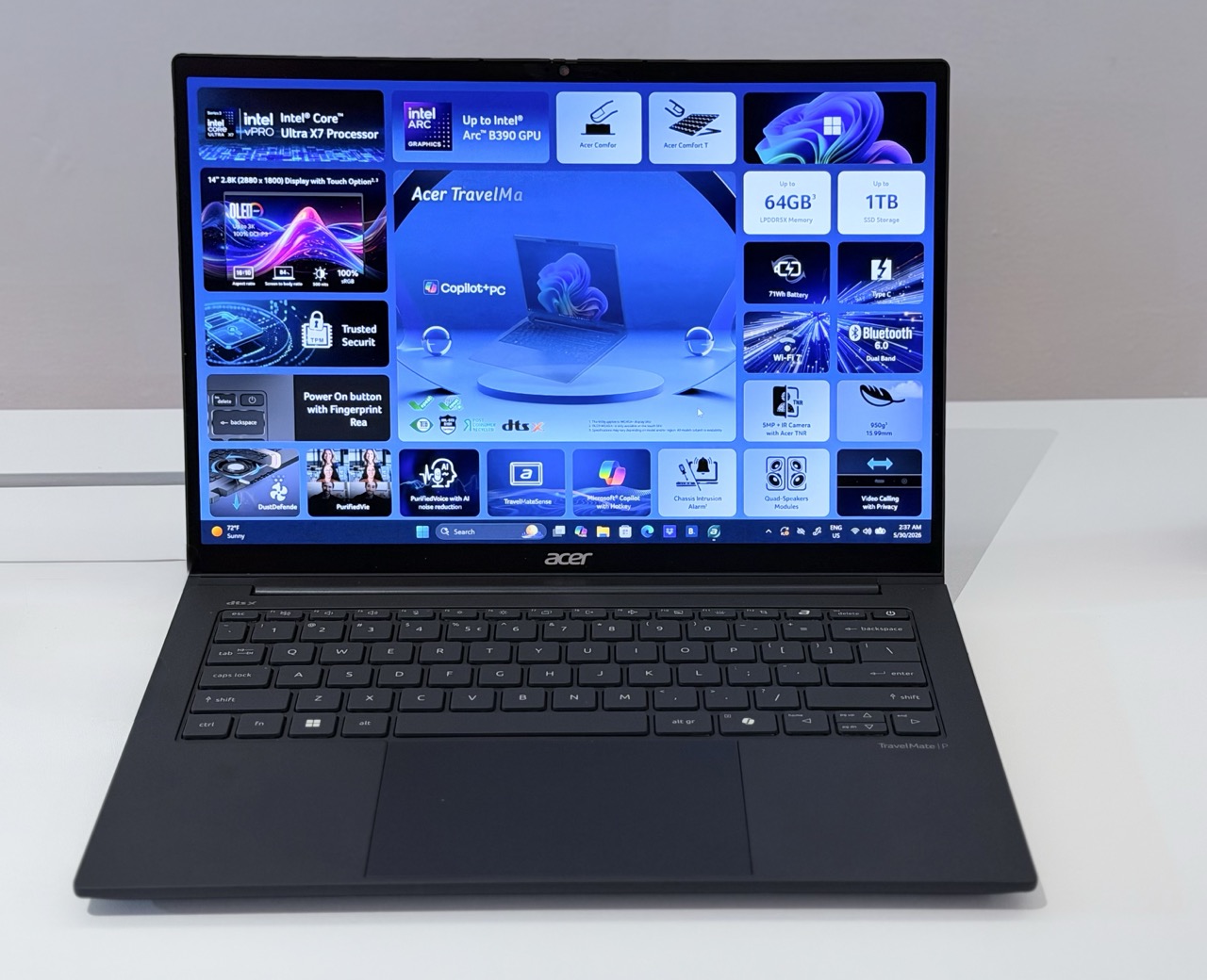 【COMPUTEX 2026】Acer TravelMate P6 AI 登場：150 TOPS 算力、30 小時續航，重量僅 950 克
