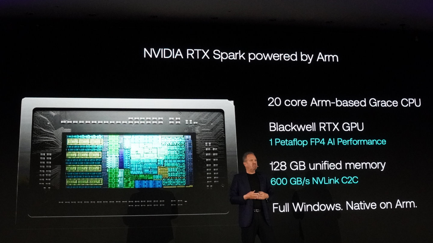 Rene以NVIDIA RTX Spark SoC為例，其Grace架構處理器具有Cortex-X925核心以及Cortex-A725核心各10組。