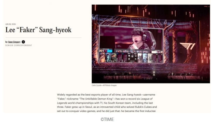 不愧是大魔王！Faker 入選《時代》百大體育人物，唯一電競選手與詹皇、大谷併列傳奇