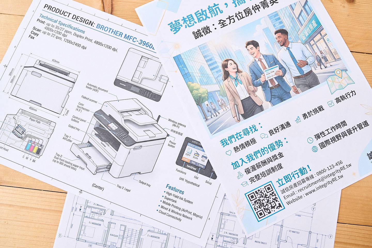 A3 尺寸的海報、設計圖也都能完整呈現。