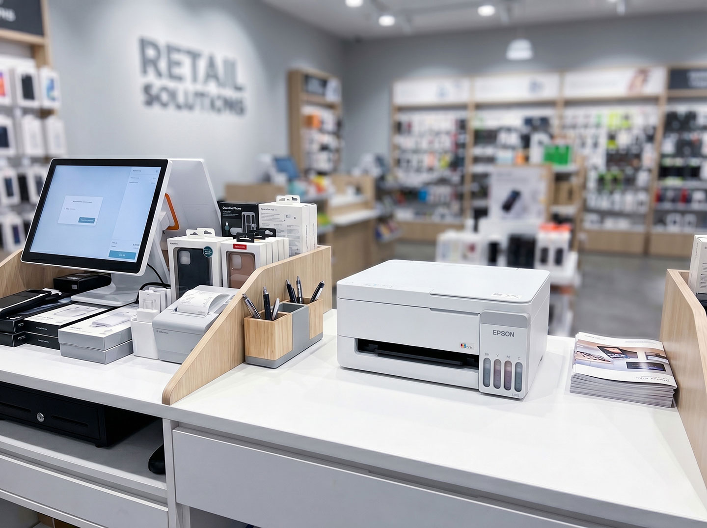 若是店內空間以淺色系為主，也很推薦選擇同樣三合一功能、白色款的Epson L3316 哦！